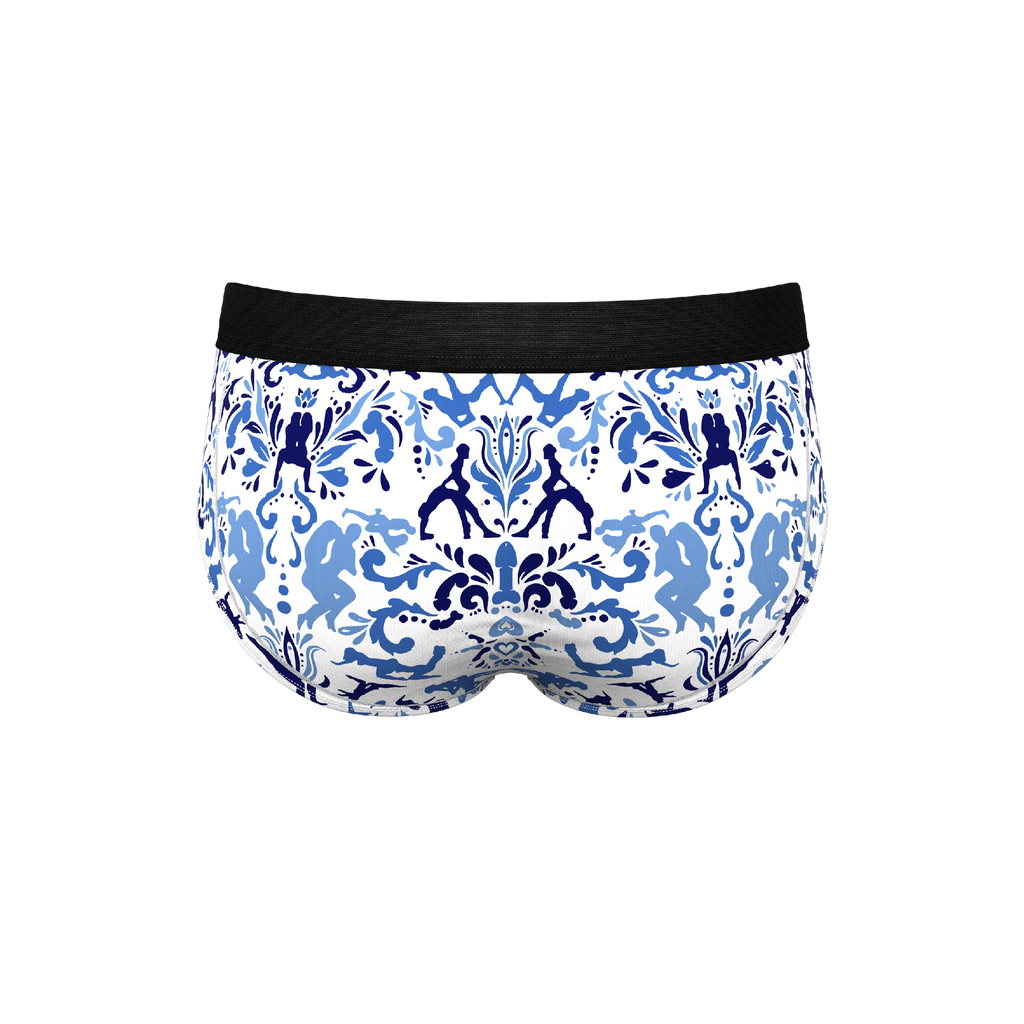 The Risqué Rorschach  | Blue Willow Ball Hammock® Pouch Underwear Briefs - Shinesty