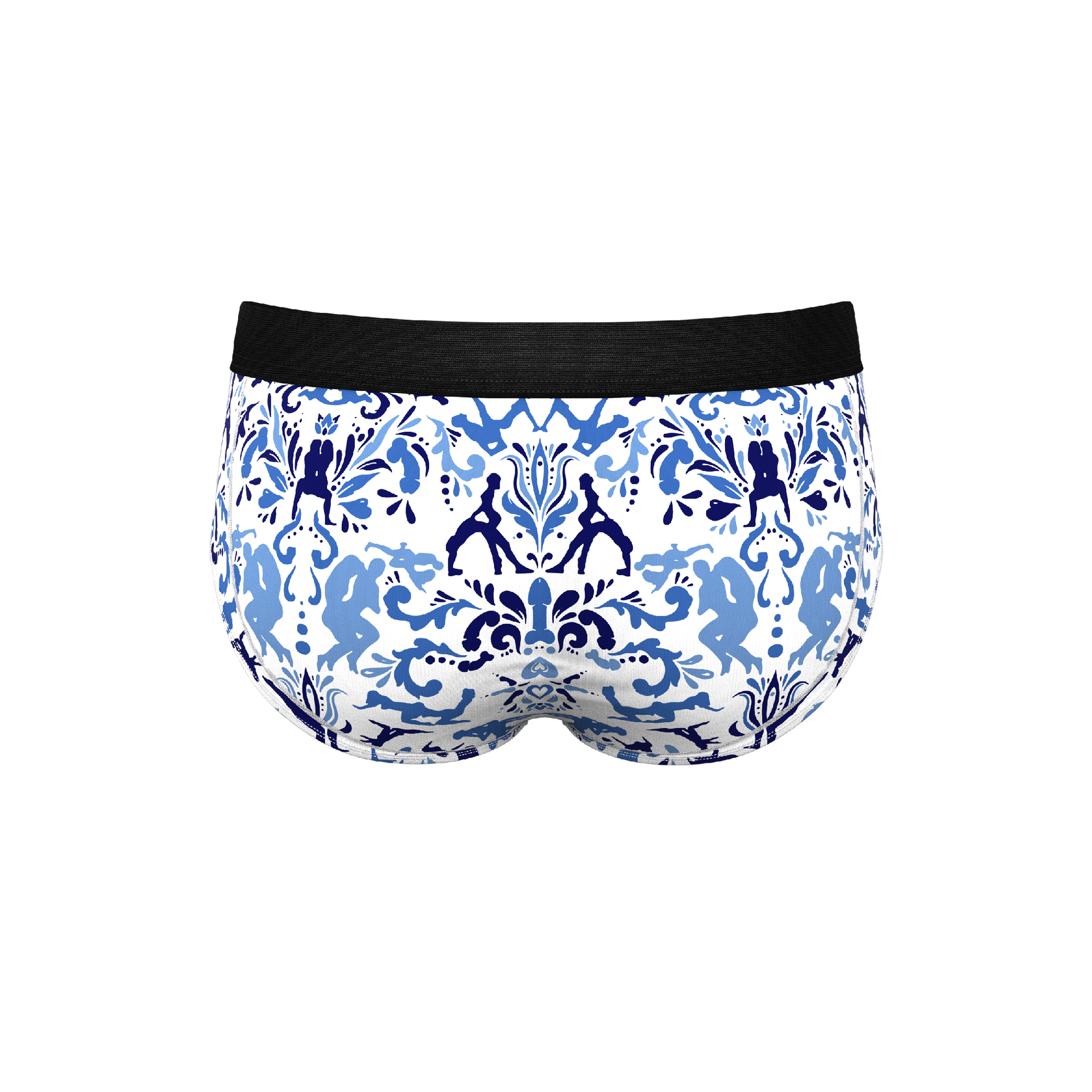 The Risqué Rorschach  | Blue Willow Ball Hammock® Pouch Underwear Briefs - Shinesty
