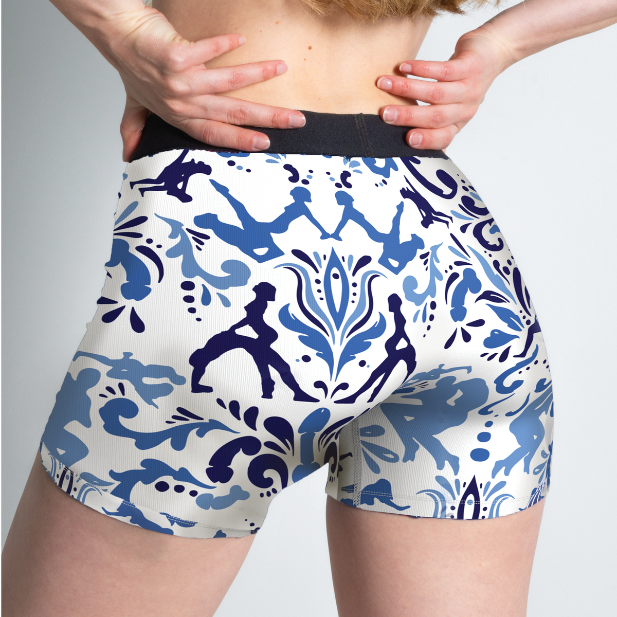 The Risqué Rorschach  | Blue Willow Women’s Boxers - Shinesty