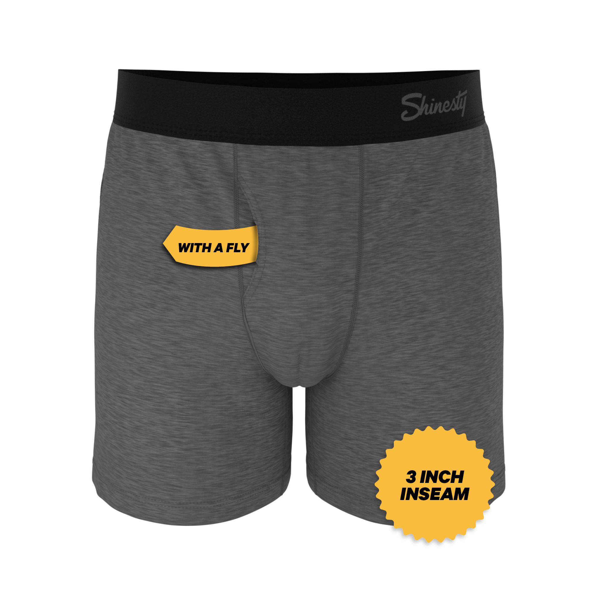 The Rock Solid | Mild Grey Boxers - Shinesty