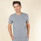 The Rock Solid | Mild Grey SleepDeep™ Men’s Pajama Shirt - Shinesty