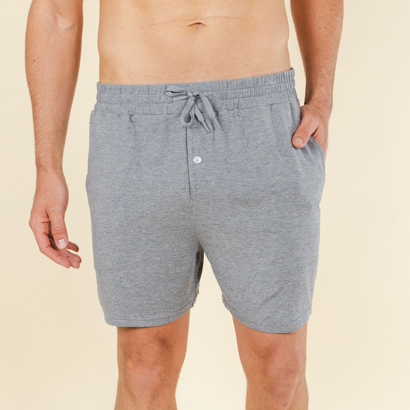 The Rock Solid | Mild Grey SleepDeep™ Men’s Pajama Shorts - Shinesty