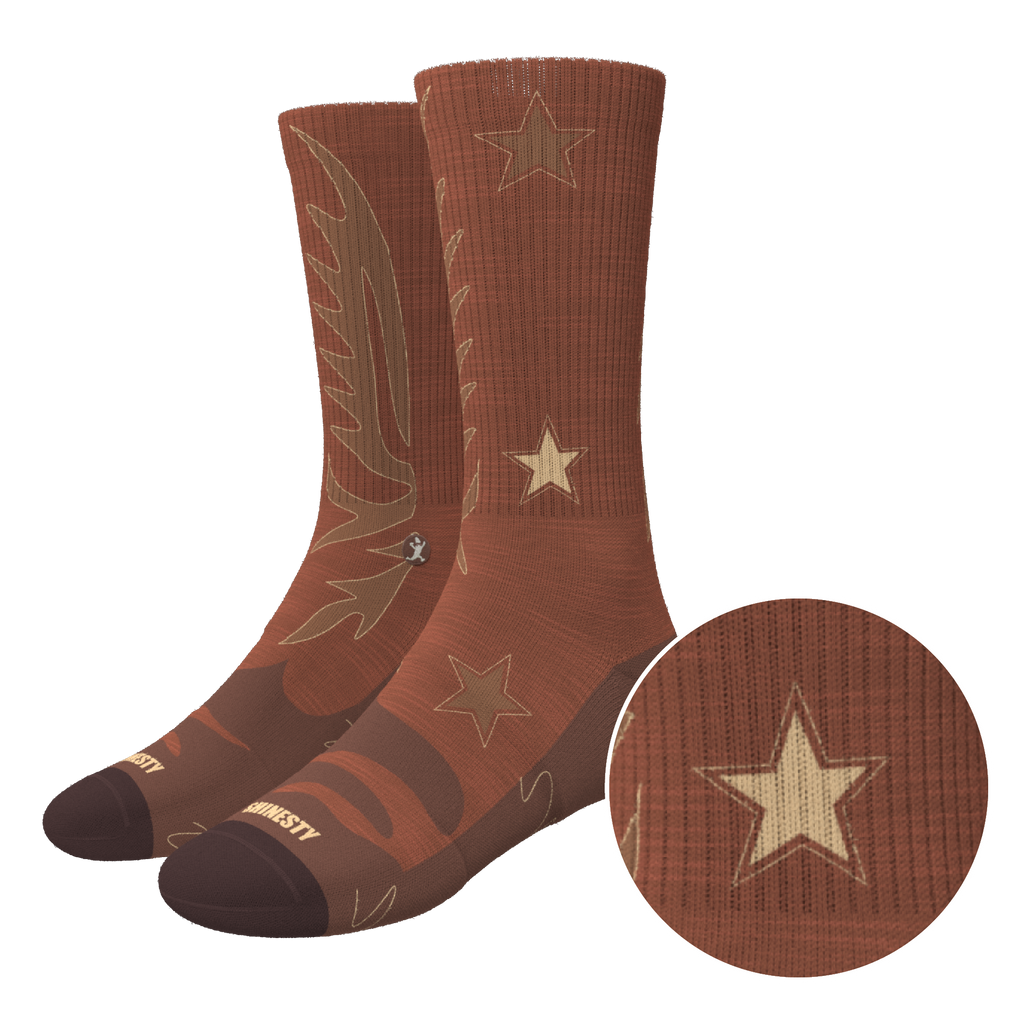 The Rodeo | Western Heel Hammock™ Crew Socks - Shinesty