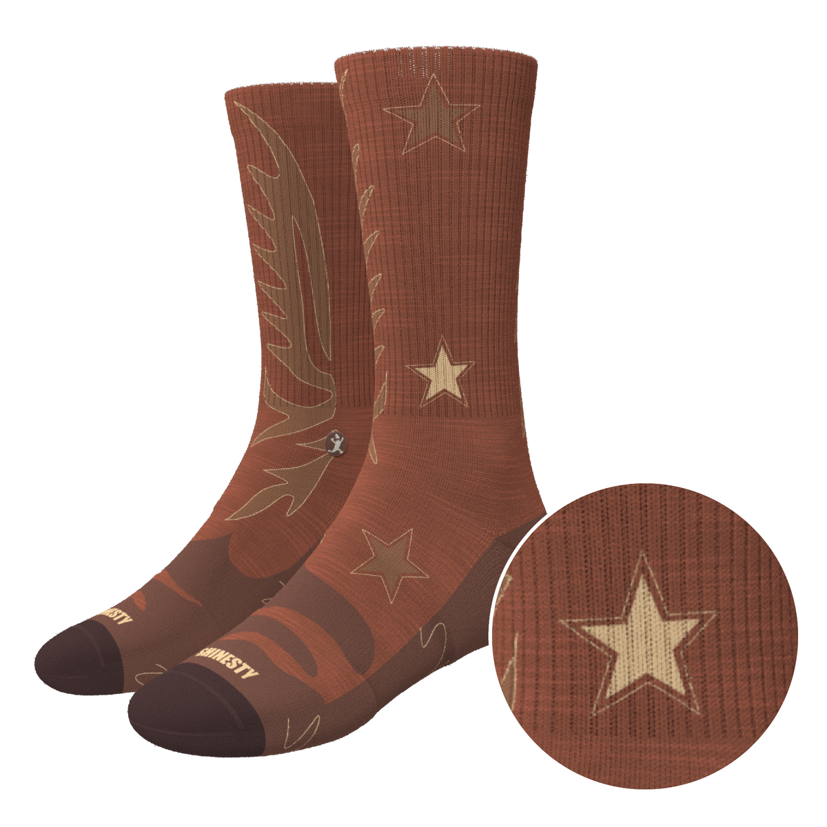 The Rodeo | Western Heel Hammock™ Crew Socks - Shinesty
