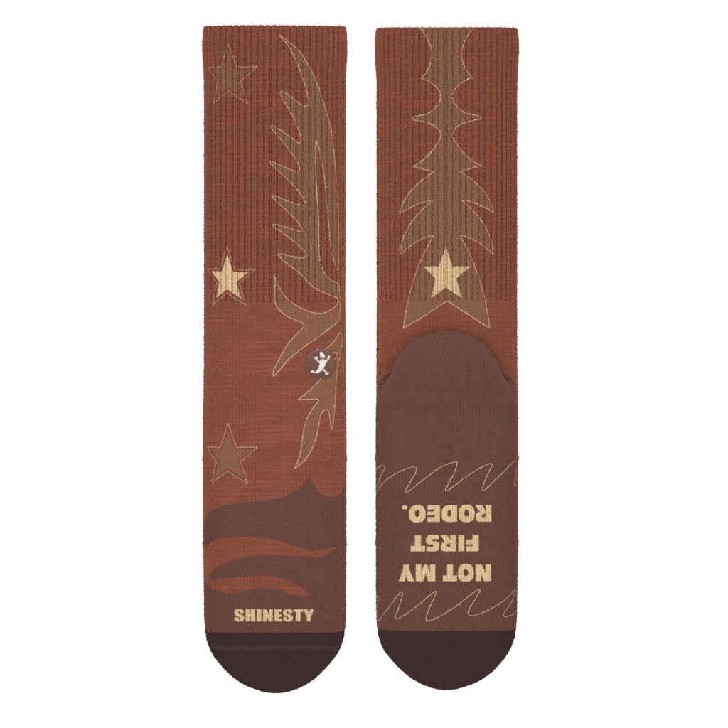 The Rodeo | Western Heel Hammock™ Crew Socks - Shinesty