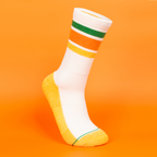 The Roller Rink | Retro Stripes Heel Hammock™ Crew Socks - Shinesty