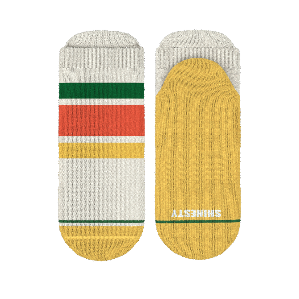 The Roller Rink | Retro Stripes Heel Hammock™ Ankle Socks - Shinesty