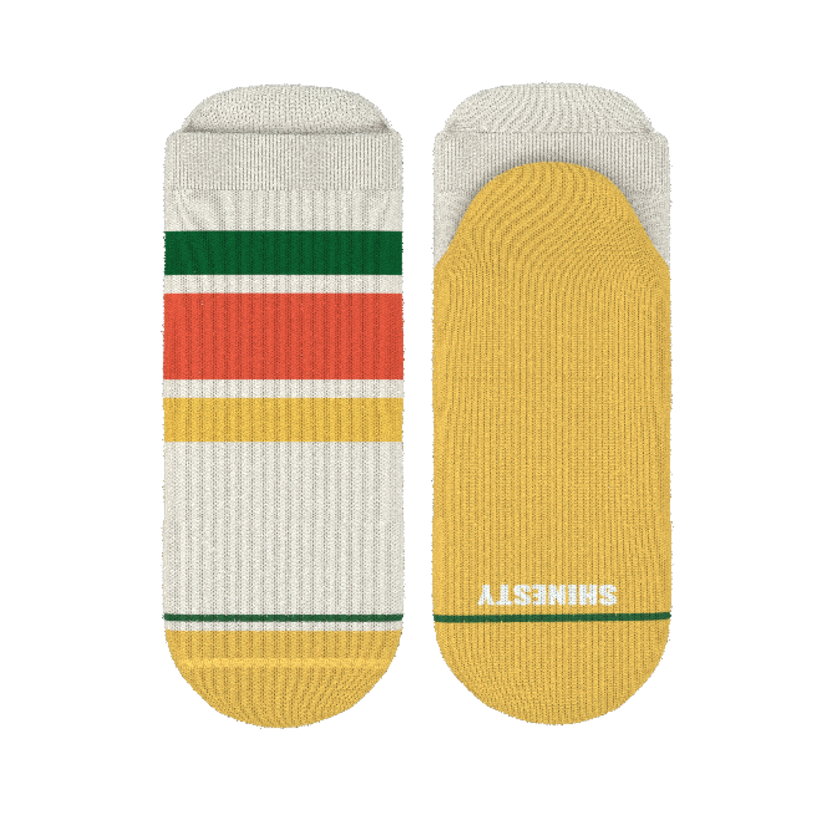 The Roller Rink | Retro Stripes Heel Hammock™ Ankle Socks - Shinesty