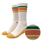 The Roller Rink | Retro Stripes Heel Hammock™ Crew Socks - Shinesty