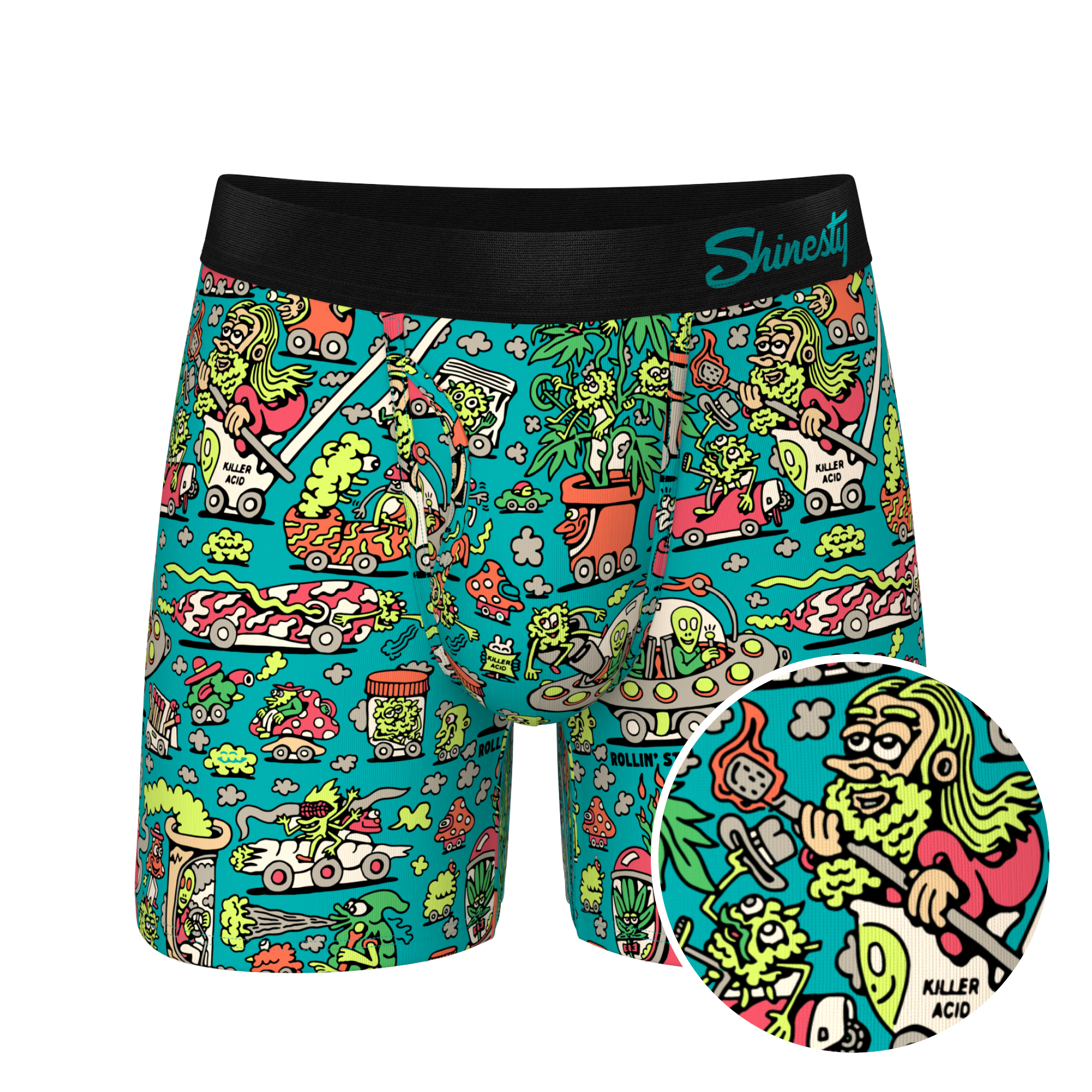 The Rolling Stoned | Shinesty x Killer Acid Ball Hammock® Pouch Underwear With Fly - Shinesty