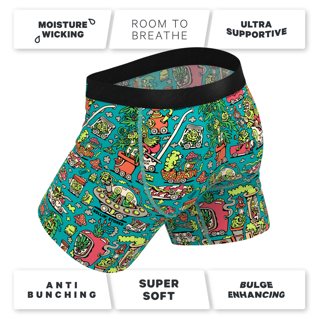 The Rolling Stoned | Shinesty x Killer Acid Ball Hammock® Pouch Underwear With Fly - Shinesty
