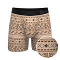 The Dude Abides | Aztec Sweater Ball Hammock® Pouch Underwear With Fly - Shinesty