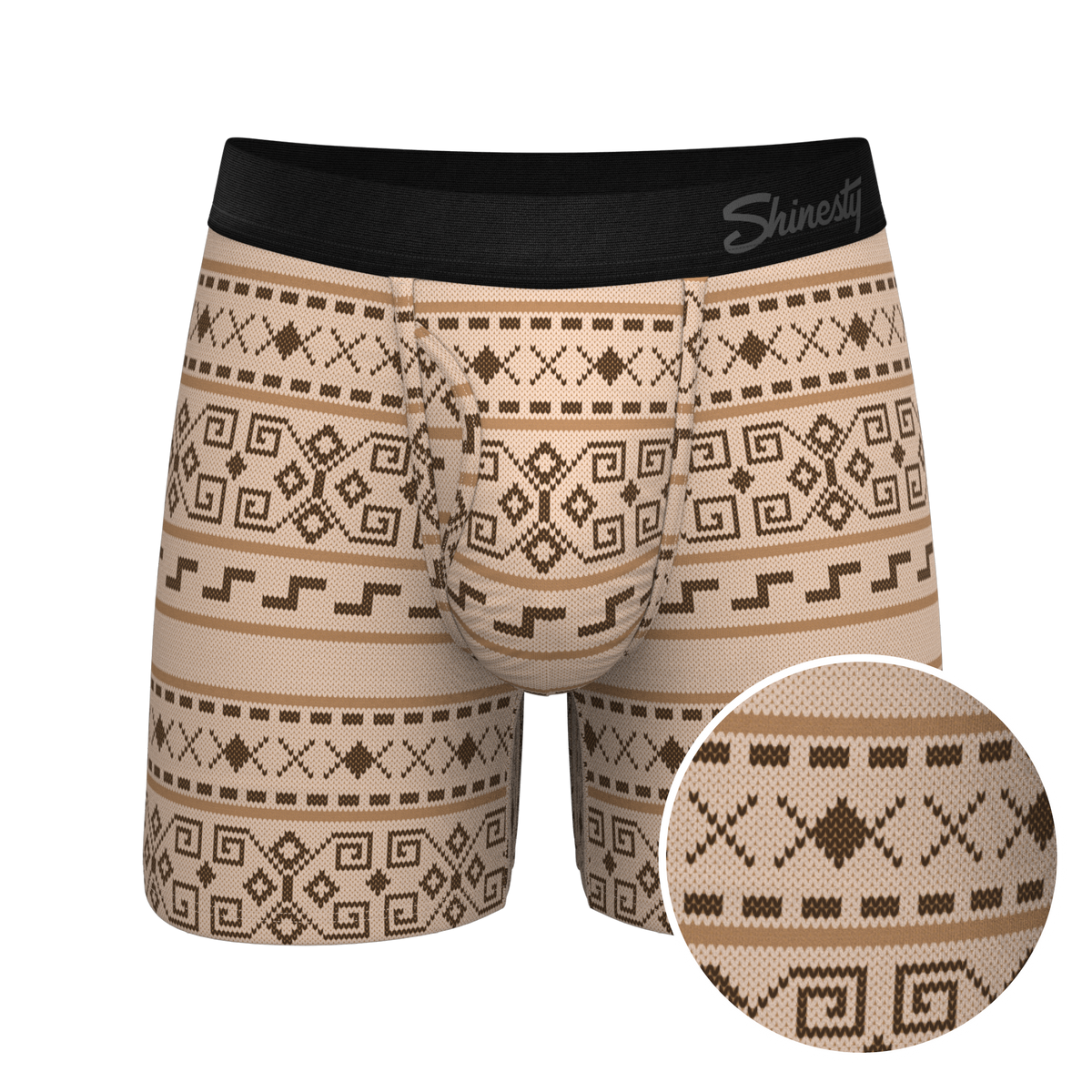 The Dude Abides | Aztec Sweater Ball Hammock® Pouch Underwear With Fly - Shinesty
