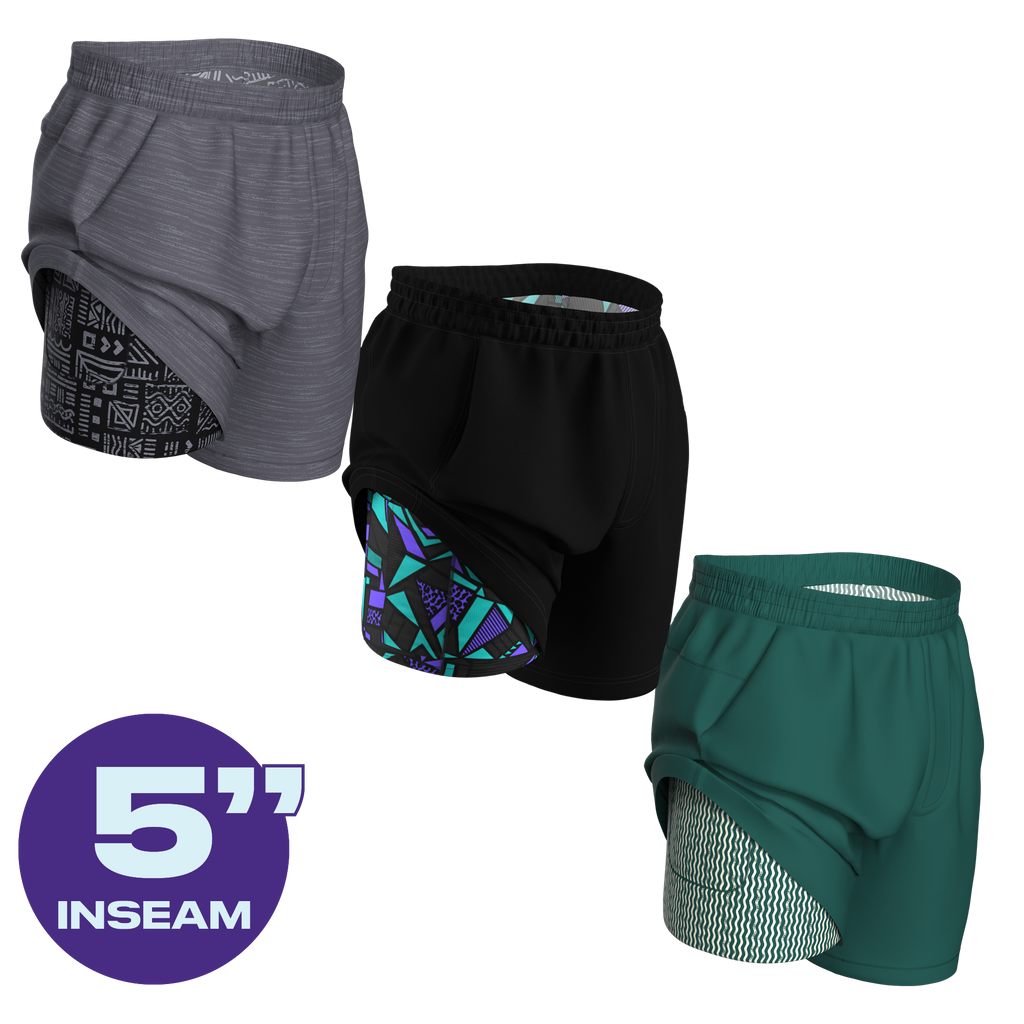 The Three A Day | Ball Hammock® 5 Inch Athletic Shorts 3 Pack - Shinesty