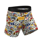 The Rowdy Rodeo | Western Map Shinesty x Diamond Cross Ranch Ball Hammock® Pouch Underwear With Fly - Shinesty