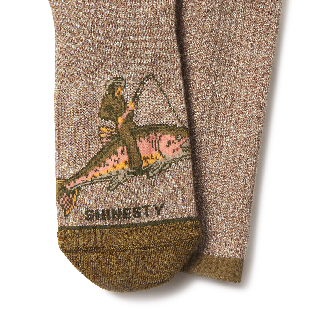 The Rowdy Angler | Fish Cowboy Heel Hammock™ Crew Socks - Shinesty