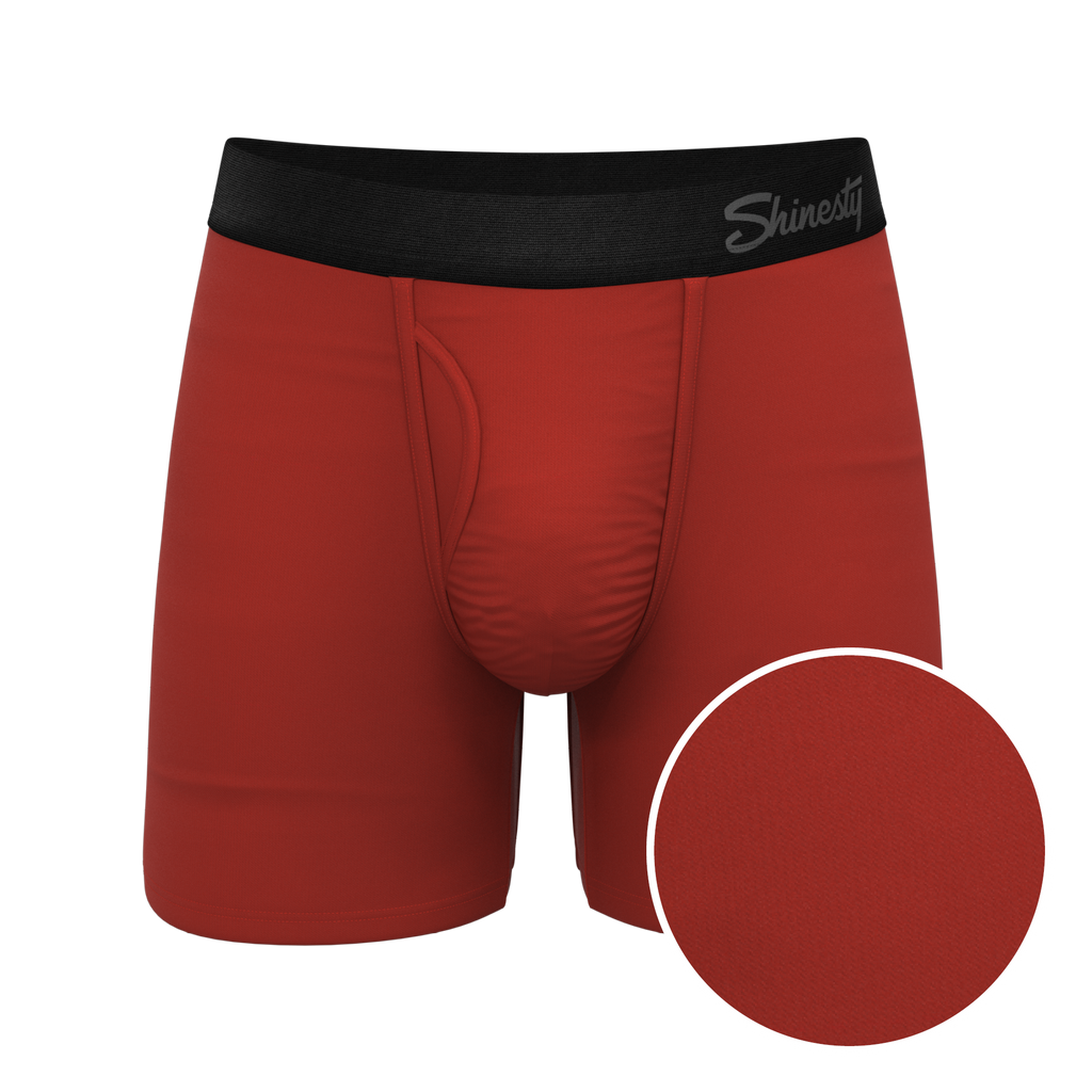 The Rust Fund | Rusty Red Ball Hammock® Pouch Underwear With Fly - Shinesty