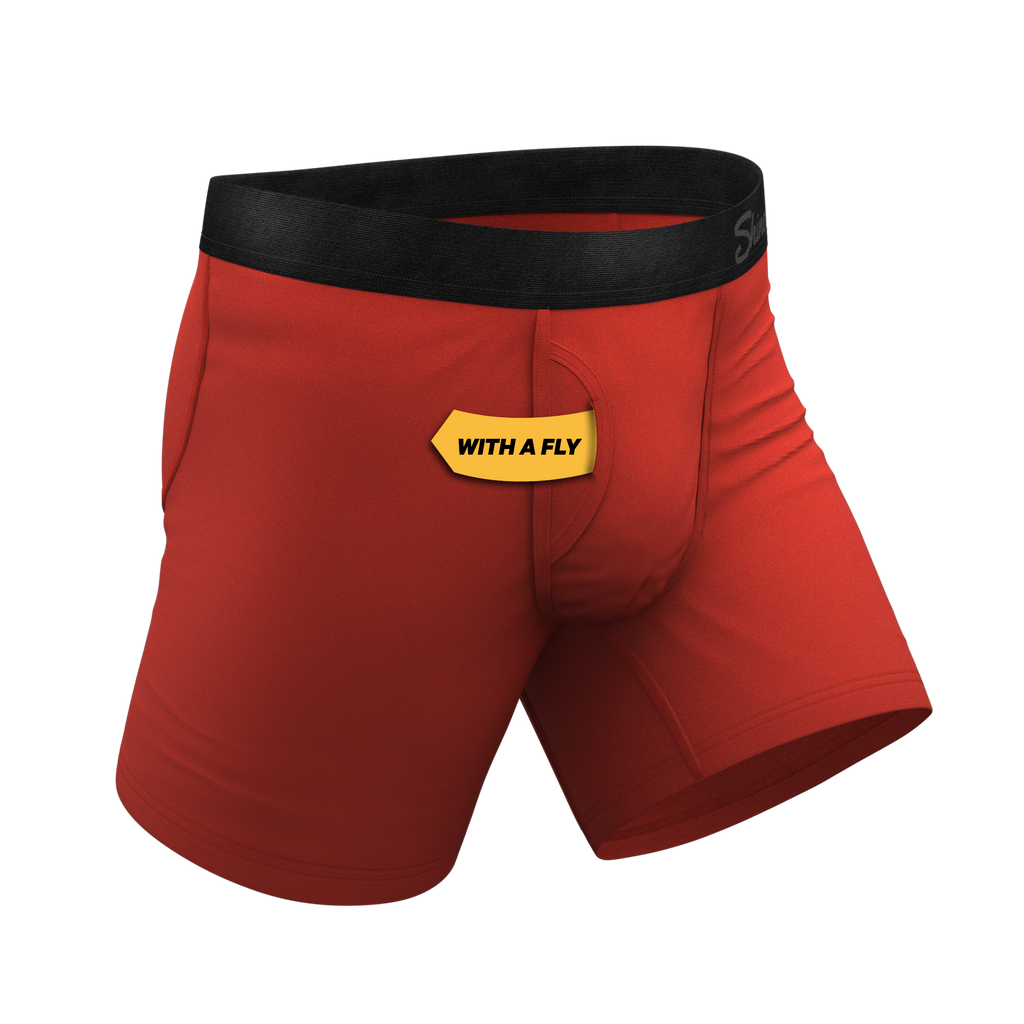 The Rust Fund | Rusty Red Ball Hammock® Pouch Underwear With Fly - Shinesty