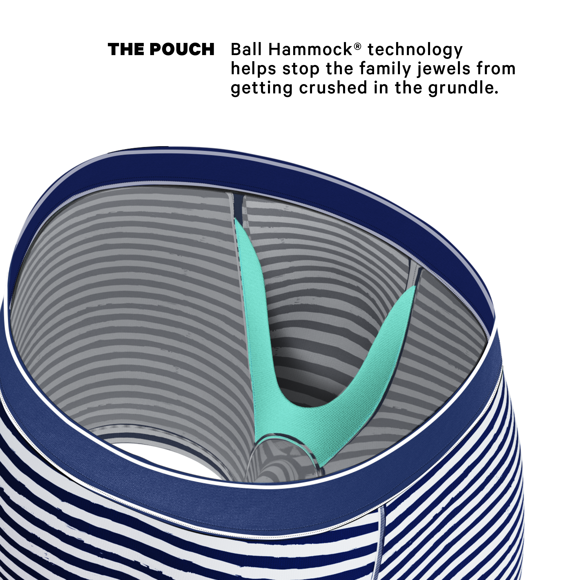 The Sailor | Nautical Stripe Ball Hammock® Pouch Underwear - Shinesty
