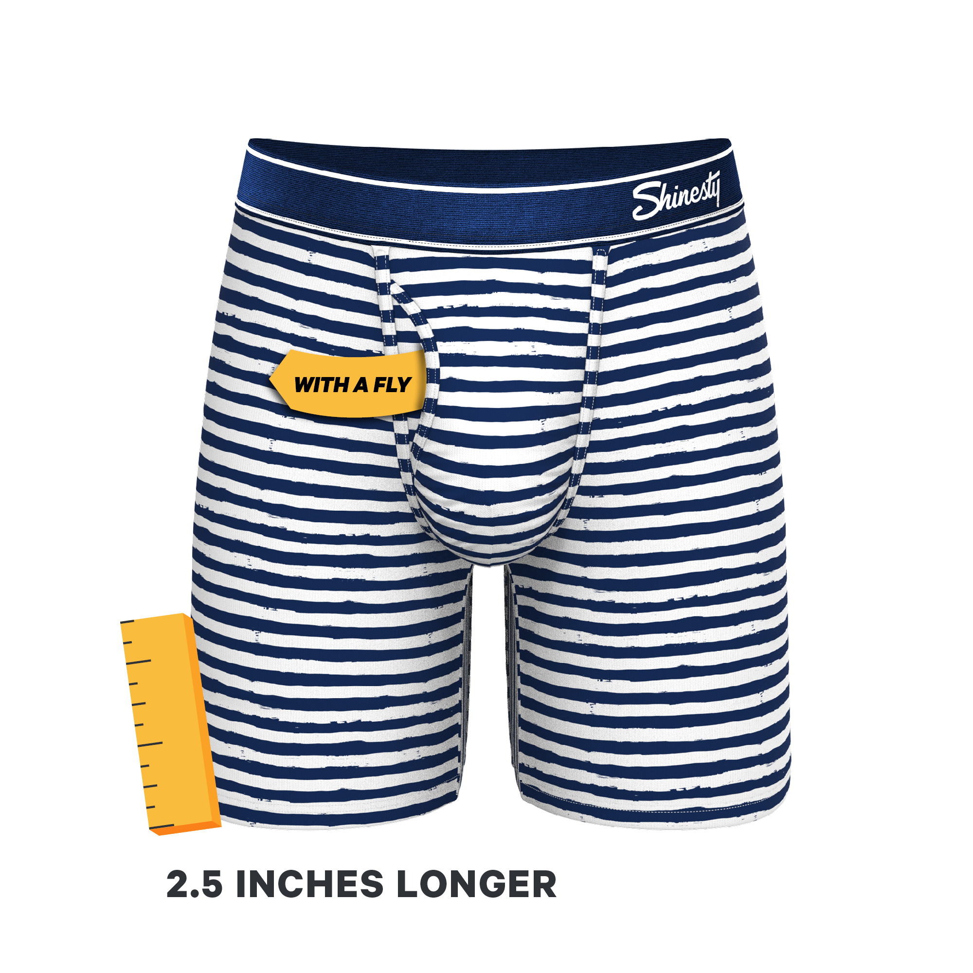 The Sailor | Nautical Stripe Ball Hammock® Boxer - Long Leg - Shinesty