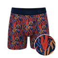 The San Diego Sunrise | Tropical Foliage Ball Hammock® Pouch Underwear With Fly - Shinesty