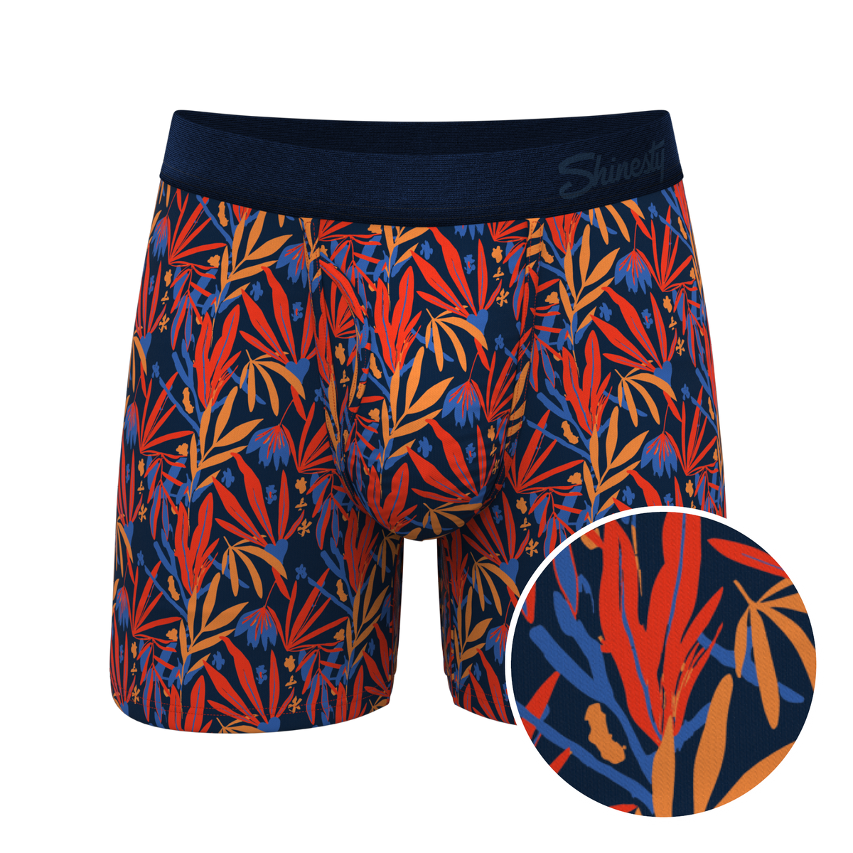 The San Diego Sunrise | Tropical Foliage Ball Hammock® Pouch Underwear With Fly - Shinesty