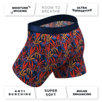 The San Diego Sunrise | Tropical Foliage Ball Hammock® Pouch Underwear With Fly - Shinesty