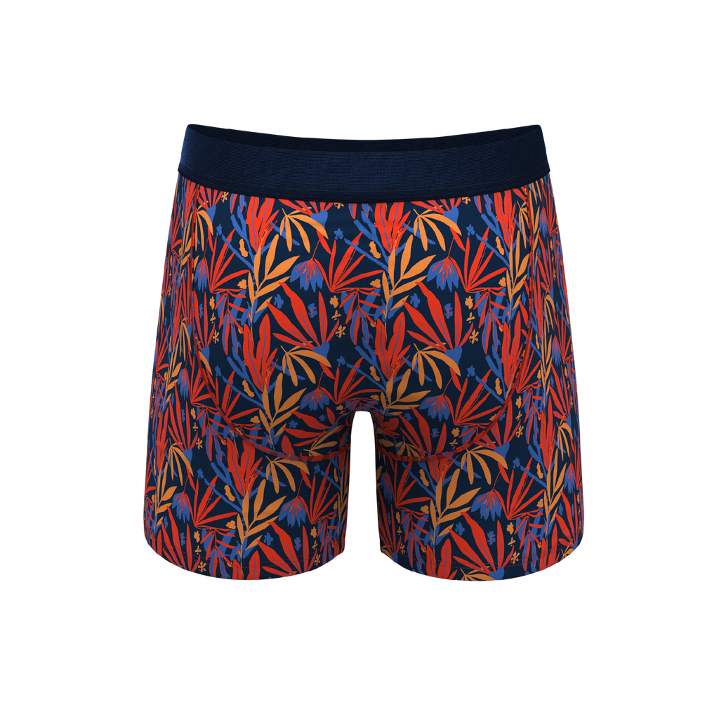 The San Diego Sunrise | Tropical Foliage Ball Hammock® Pouch Underwear With Fly - Shinesty