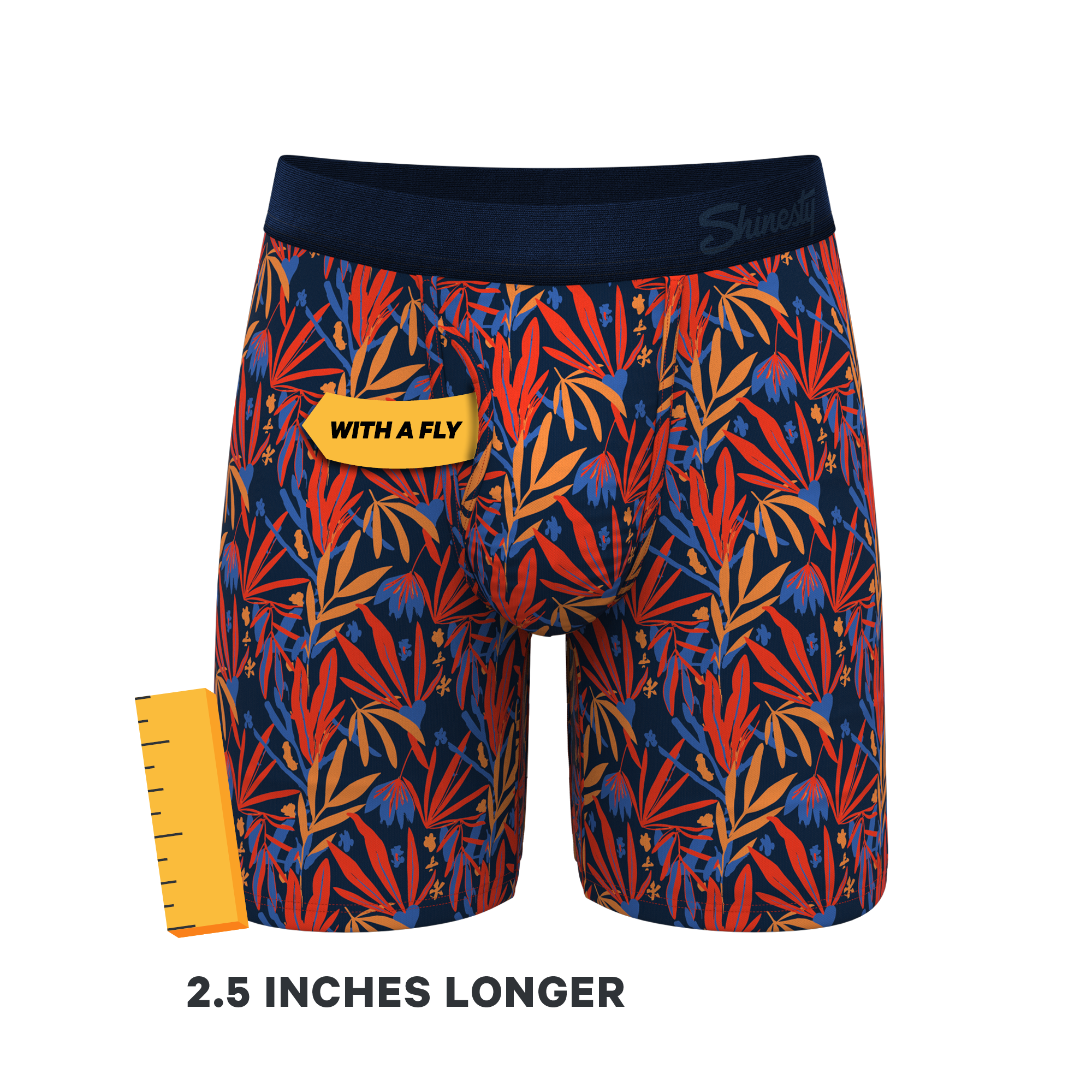 The San Diego Sunrise | Tropical Foliage Ball Hammock® Boxer - Long Leg - Shinesty