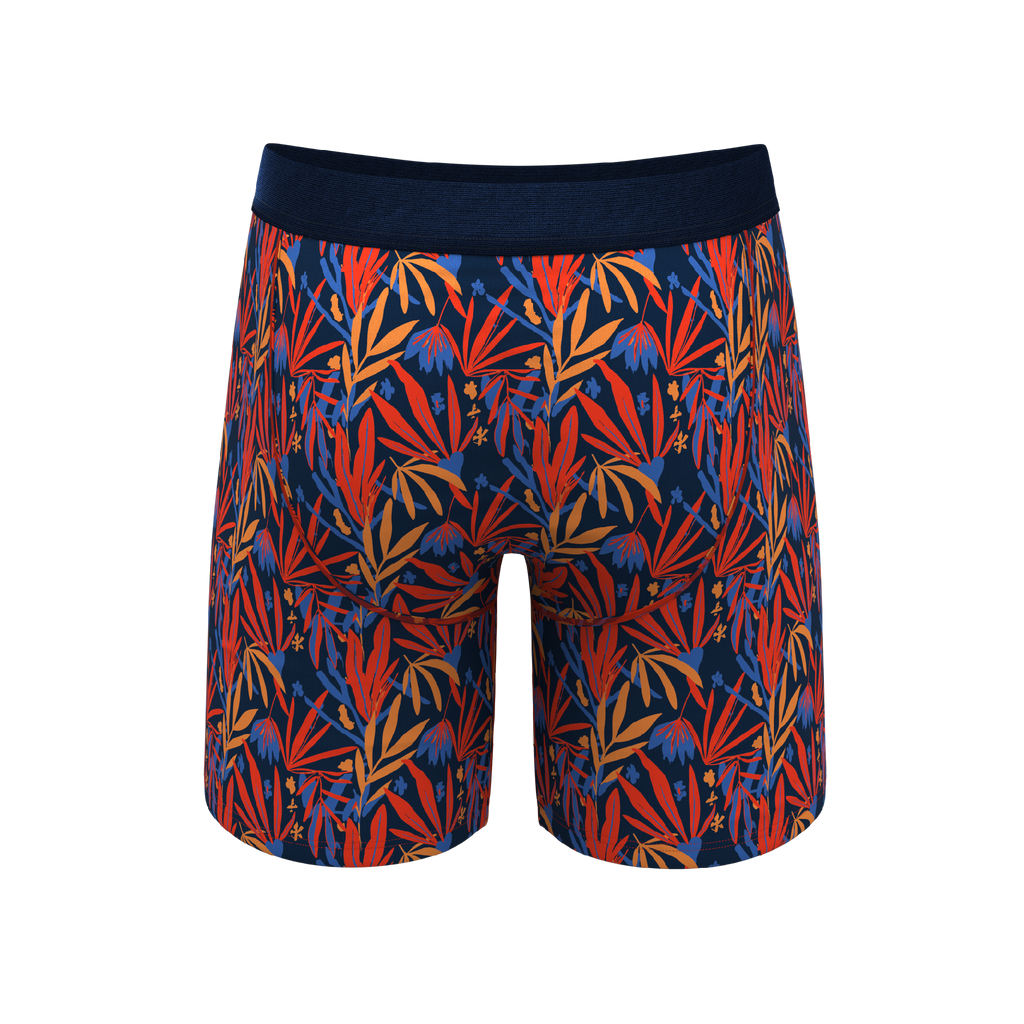 The San Diego Sunrise | Tropical Foliage Ball Hammock® Boxer - Long Leg - Shinesty