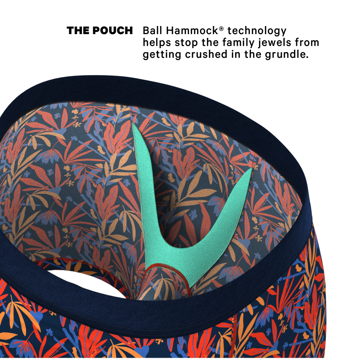 The San Diego Sunrise | Tropical Foliage Ball Hammock® Pouch Underwear - Shinesty