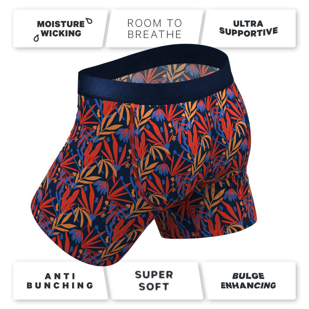 The San Diego Sunrise | Tropical Foliage Ball Hammock® Pouch Underwear - Shinesty