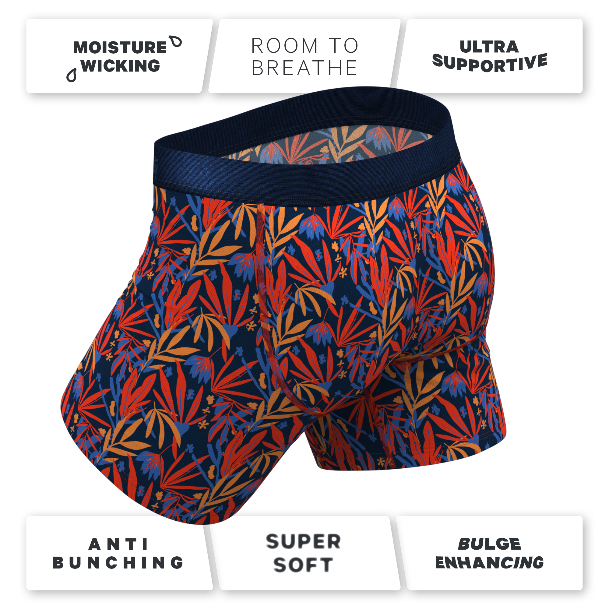 The San Diego Sunrise | Tropical Foliage Ball Hammock® Pouch Underwear - Shinesty