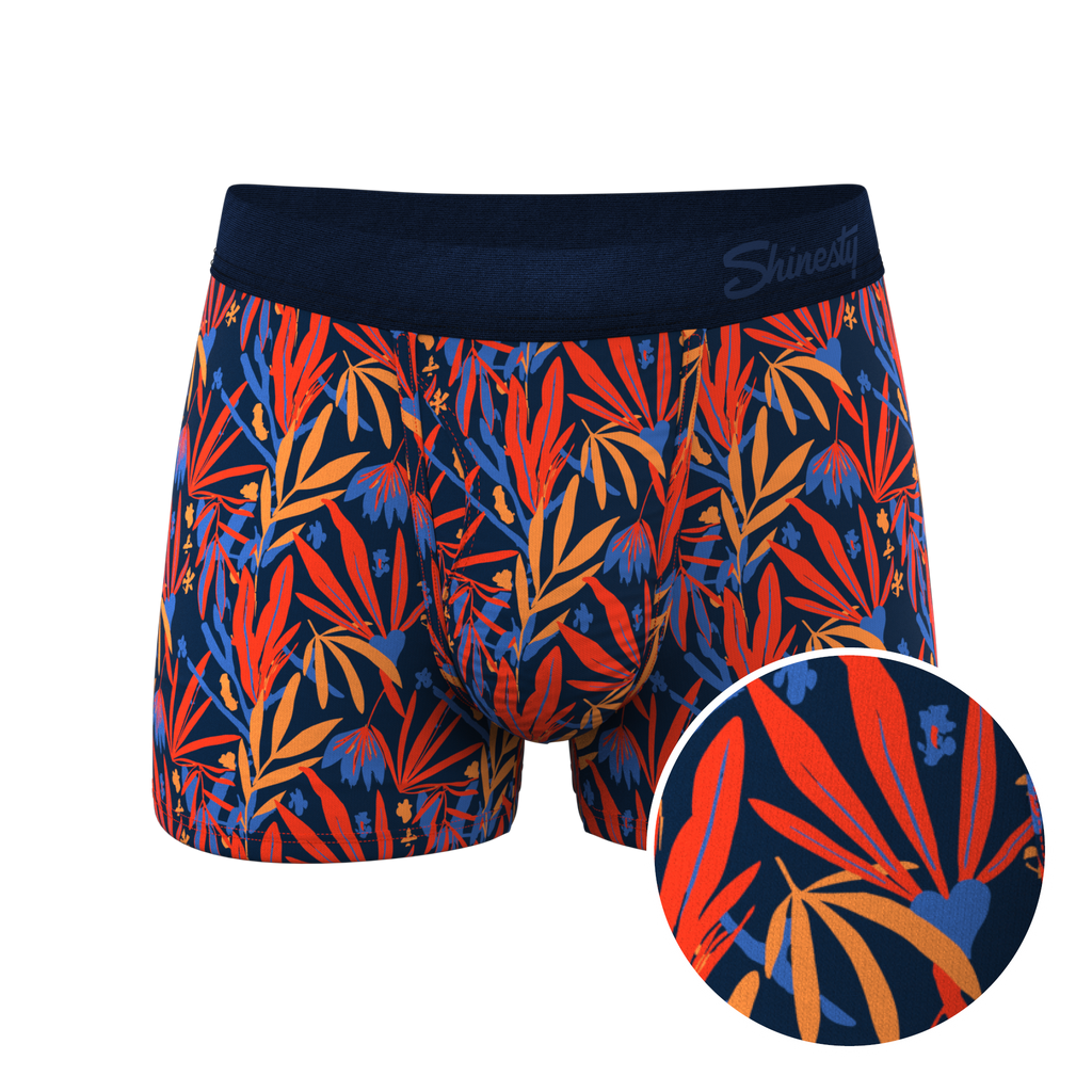 The San Diego Sunrise | Tropical Foliage Ball Hammock® Pouch Trunks Underwear - Shinesty