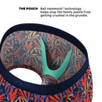 The San Diego Sunrise | Tropical Foliage Ball Hammock® Pouch Trunks Underwear - Shinesty
