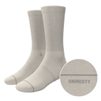 The Sandstorm | Plain Tan Heel Hammock™ Crew Socks - Shinesty
