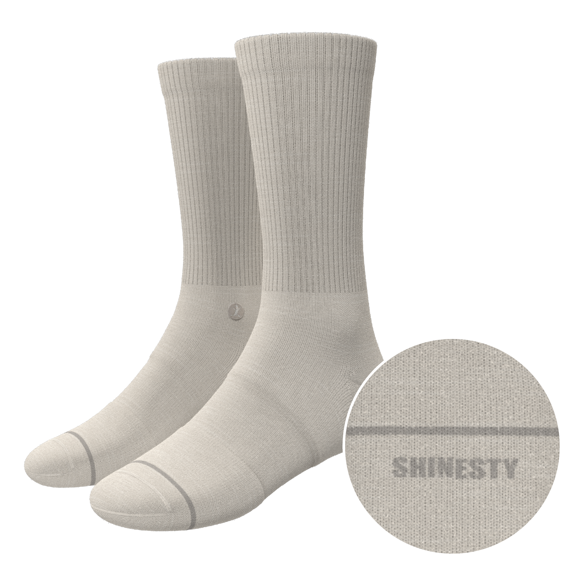 The Sandstorm | Plain Tan Heel Hammock™ Crew Socks - Shinesty