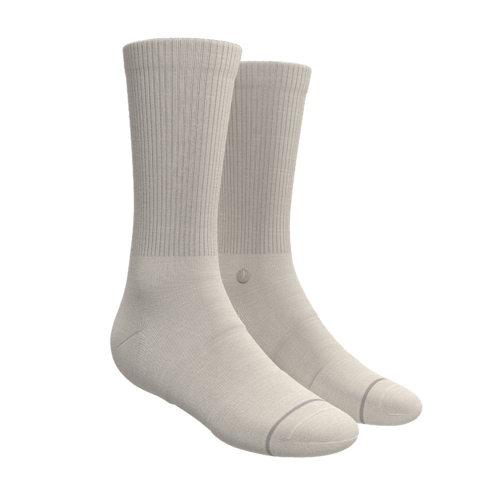The Sandstorm | Plain Tan Heel Hammock™ Crew Socks - Shinesty