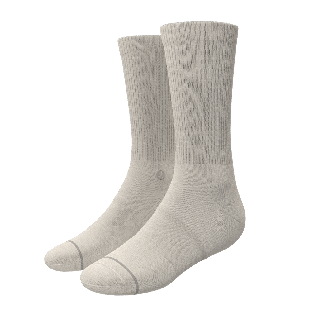 The Sandstorm | Plain Tan Heel Hammock™ Crew Socks - Shinesty