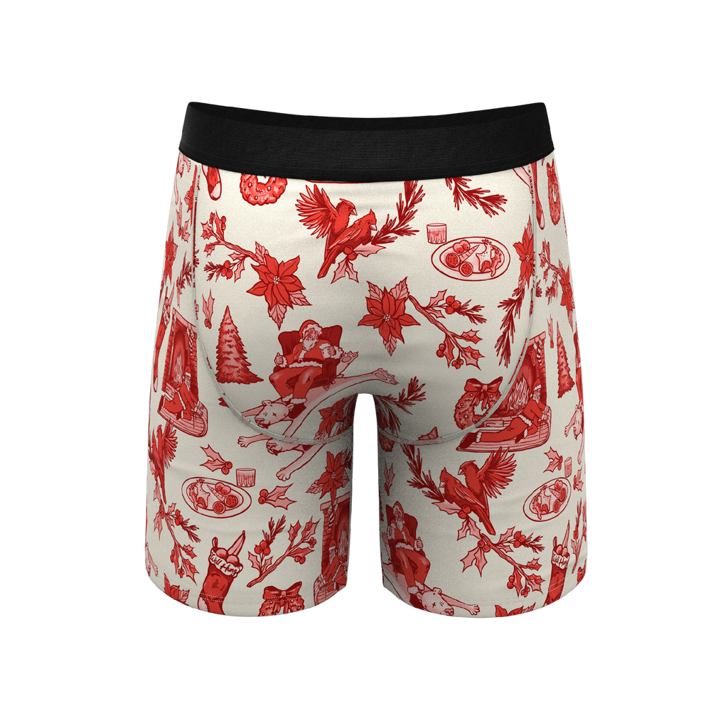 The Santa Slays | Christmas Toile Ball Hammock® Boxer - Long Leg - Shinesty