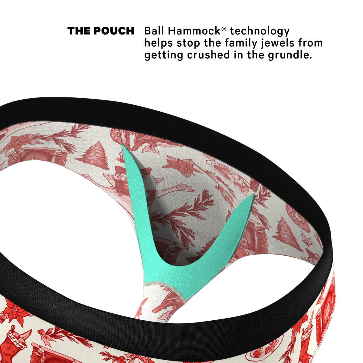 The Santa Slays | Christmas Toile Ball Hammock® Pouch Underwear Briefs - Shinesty