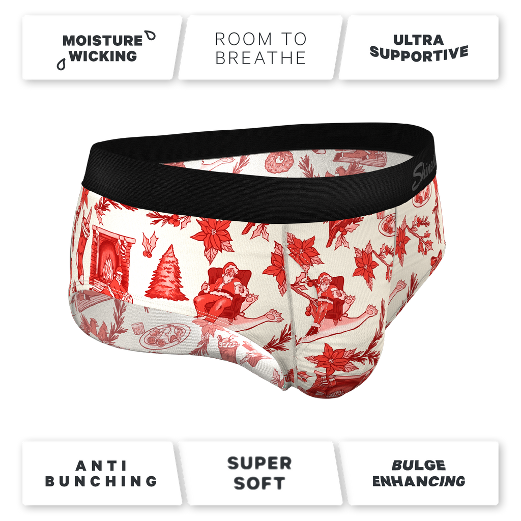 The Santa Slays | Christmas Toile Ball Hammock® Pouch Underwear Briefs - Shinesty