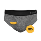 The Seattle Skyline | Black Marble Heather Ball Hammock® Pouch Underwear Briefs - Shinesty