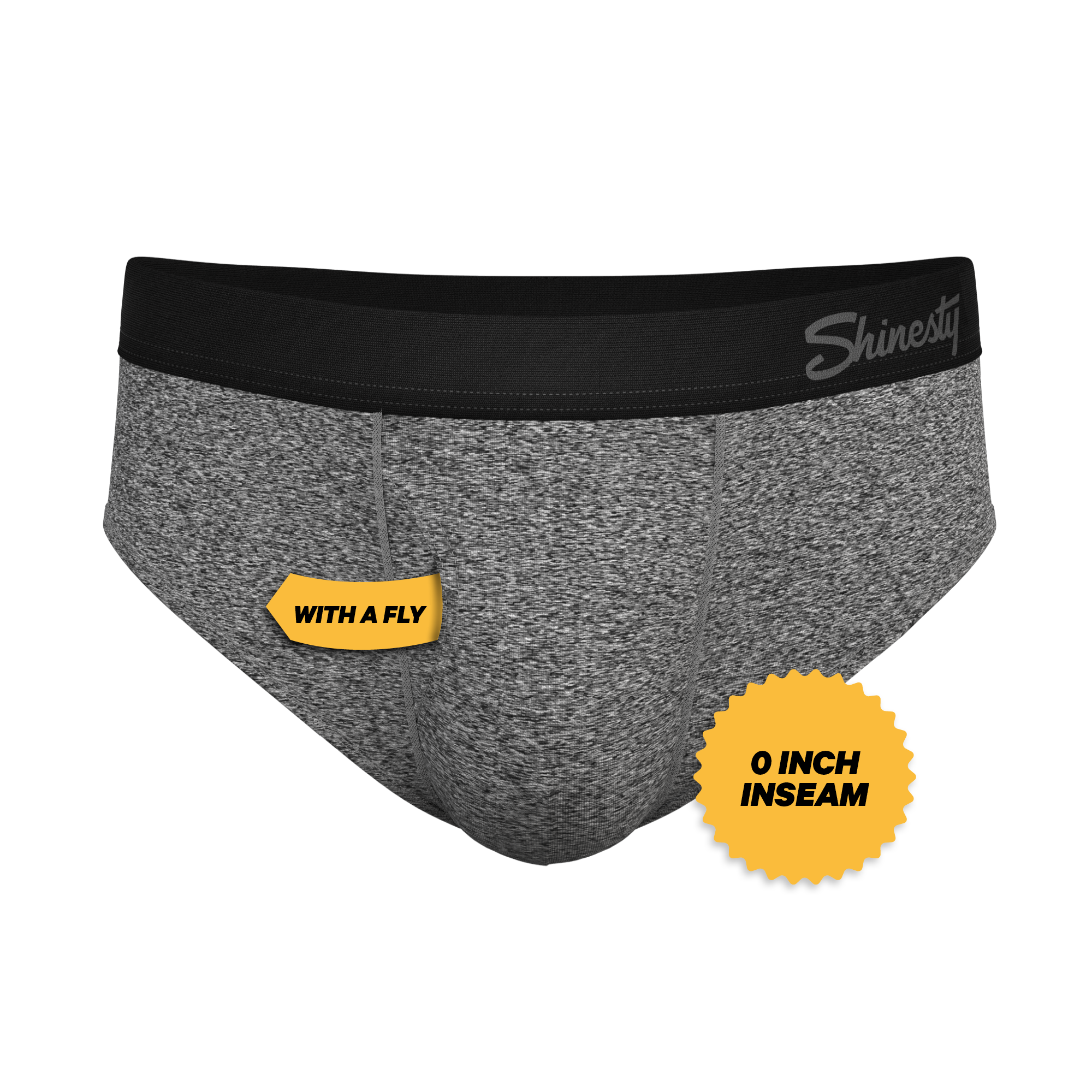 The Seattle Skyline | Black Marble Heather Ball Hammock® Pouch Underwear Briefs - Shinesty