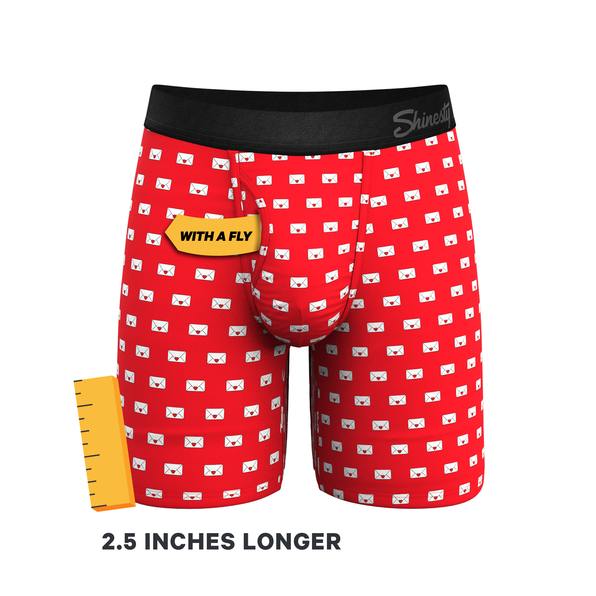 The Secret Admirer | Valentines Letters Ball Hammock® Boxer - Long Leg - Shinesty