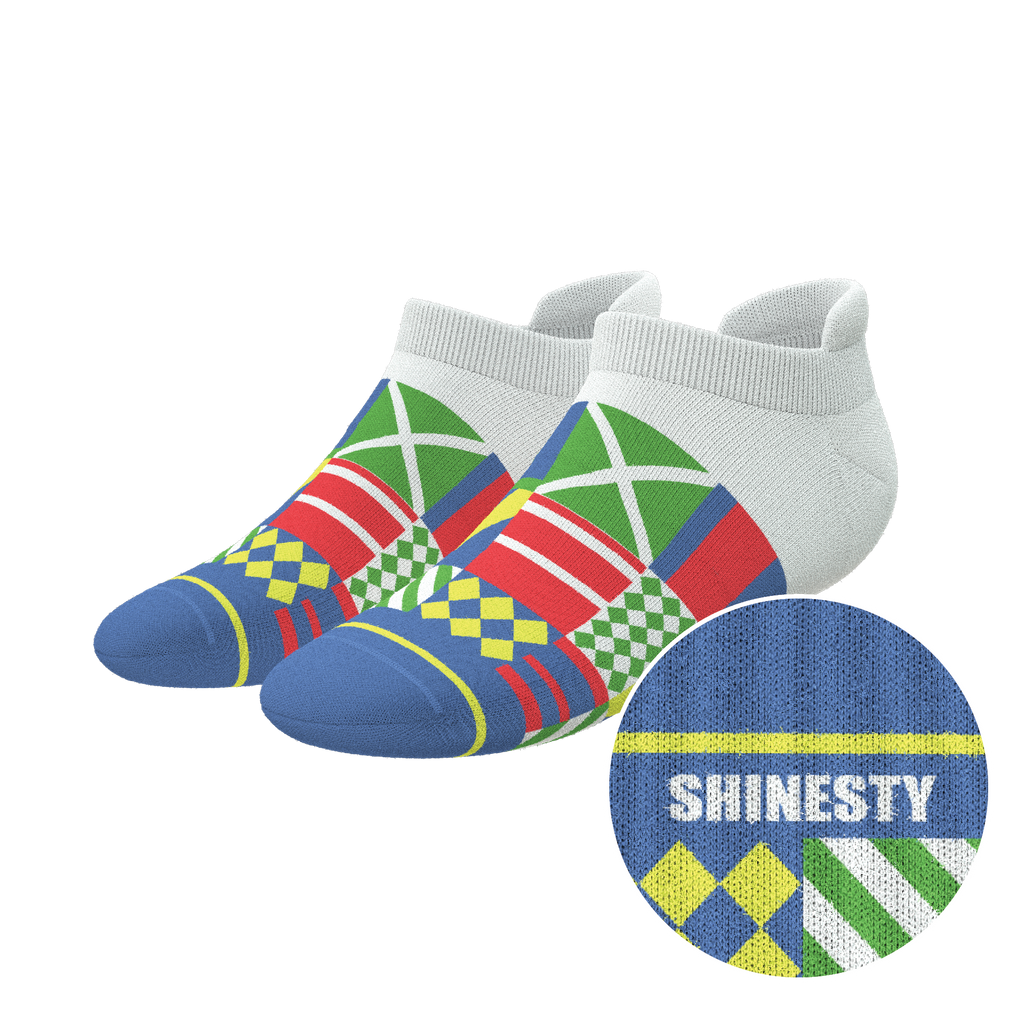 The Secretariat | Derby Flag Heel Hammock™ Ankle Socks - Shinesty