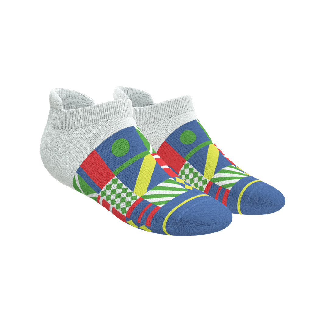 The Secretariat | Derby Flag Heel Hammock™ Ankle Socks - Shinesty