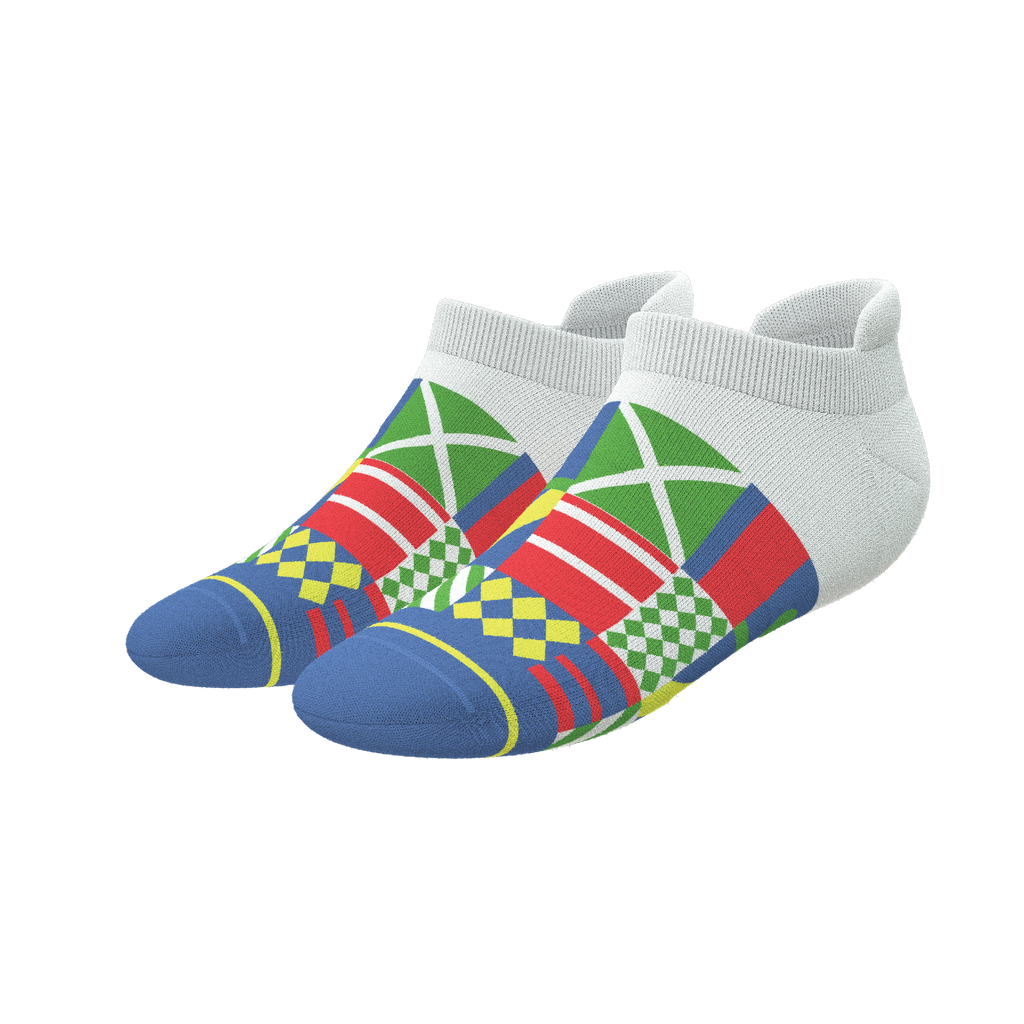 The Secretariat | Derby Flag Heel Hammock™ Ankle Socks - Shinesty