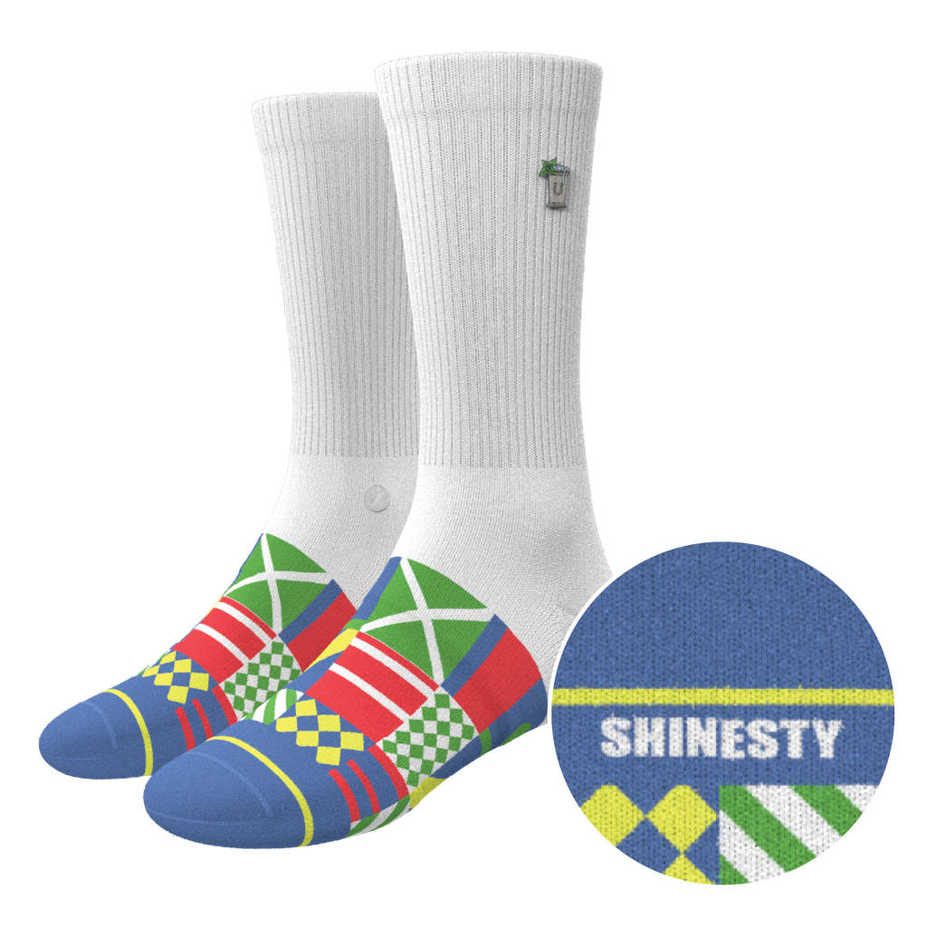 The Secretariat | Derby Flag Heel Hammock™ Crew Socks - Shinesty