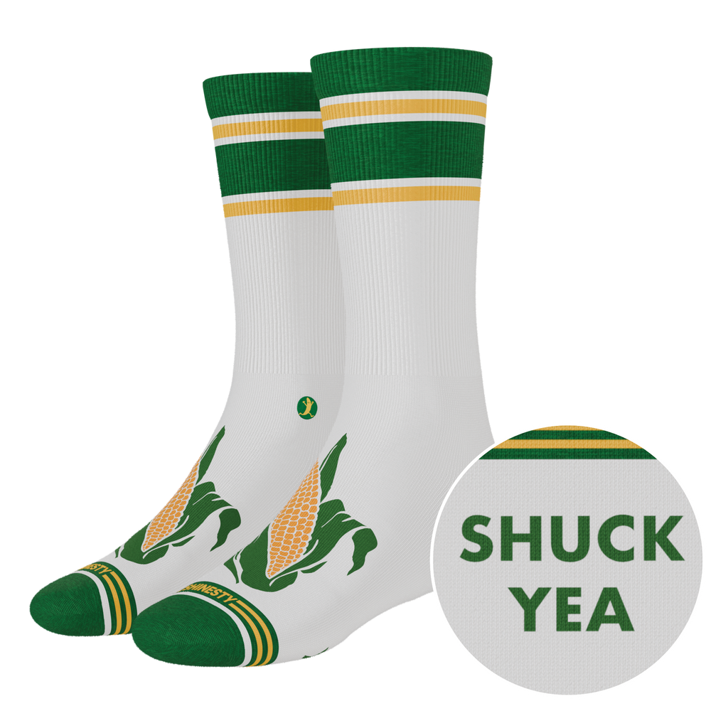 The Shuck Yea | Corn Heel Hammock™ Crew Socks - Shinesty